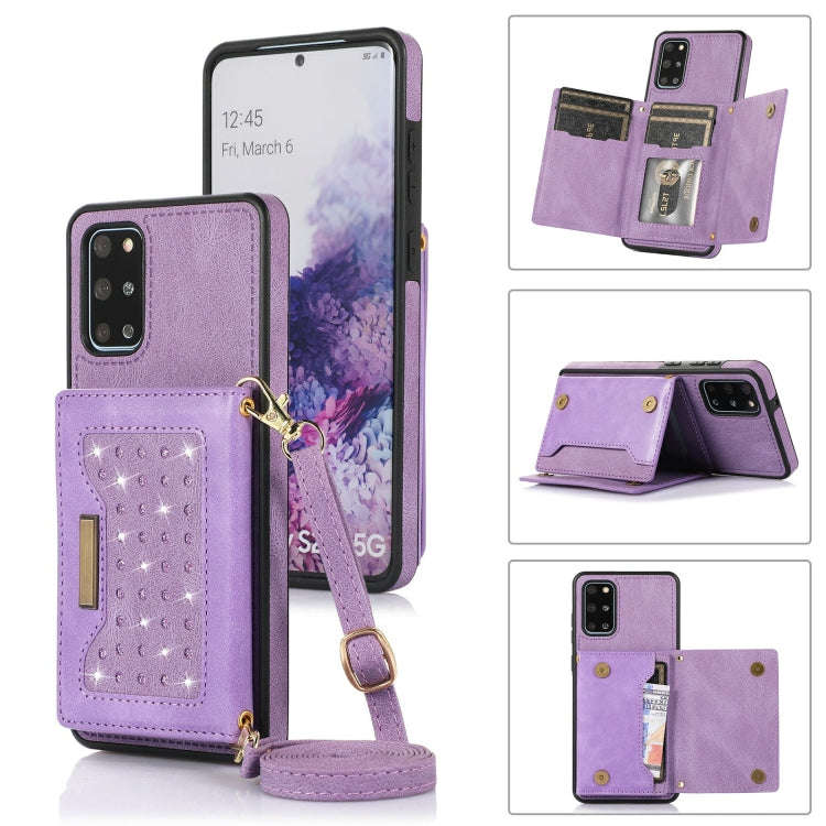 Three-fold RFID Leather Phone Case with Lanyard, For Samsung Galaxy Note20 Ultra, For Samsung Gal...