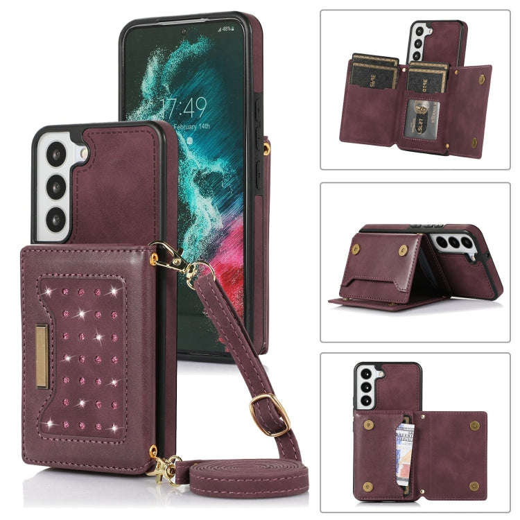 Three-fold RFID Leather Phone Case with Lanyard, For Samsung Galaxy Note20 Ultra, For Samsung Gal...