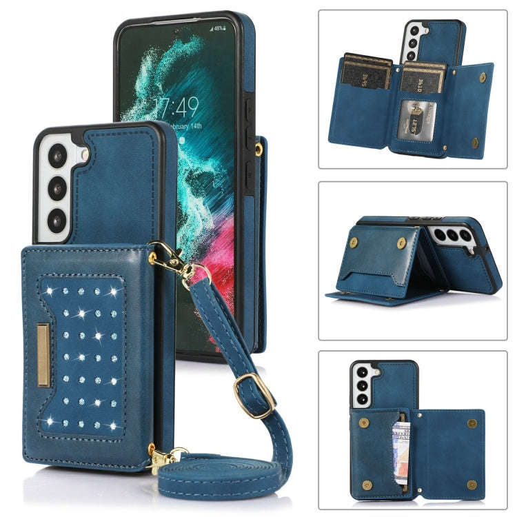 Three-fold RFID Leather Phone Case with Lanyard, For Samsung Galaxy Note20 Ultra, For Samsung Gal...