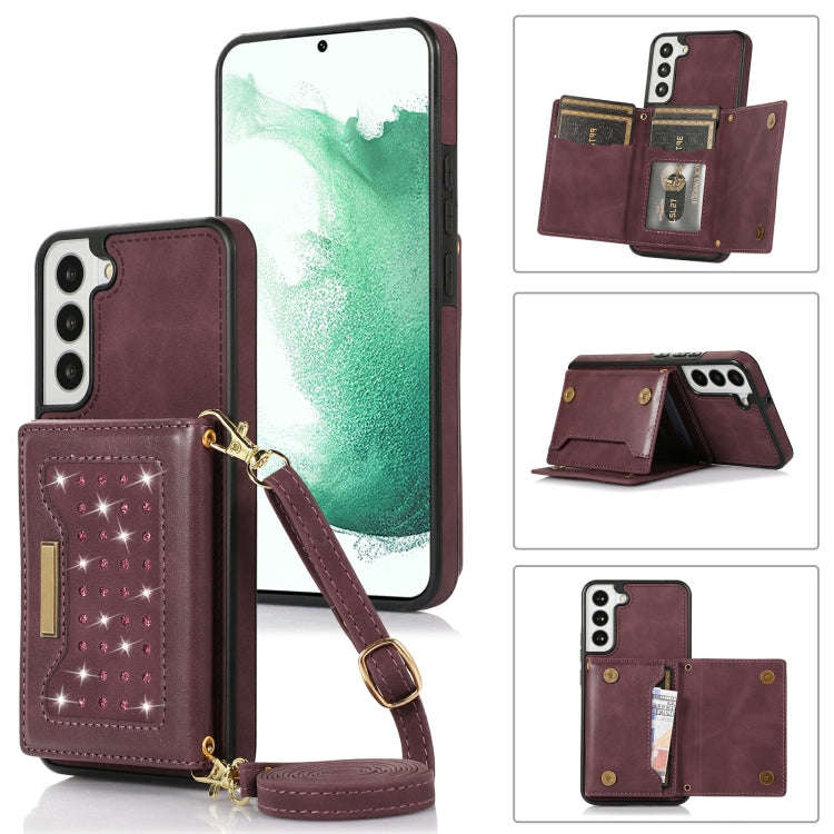 Three-fold RFID Leather Phone Case with Lanyard, For Samsung Galaxy Note20 Ultra, For Samsung Gal...