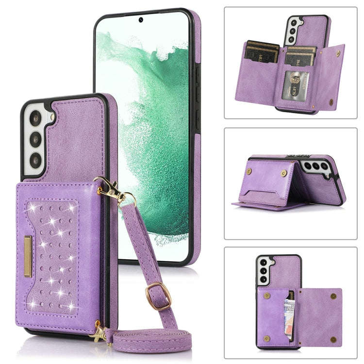 Three-fold RFID Leather Phone Case with Lanyard, For Samsung Galaxy Note20 Ultra, For Samsung Gal...
