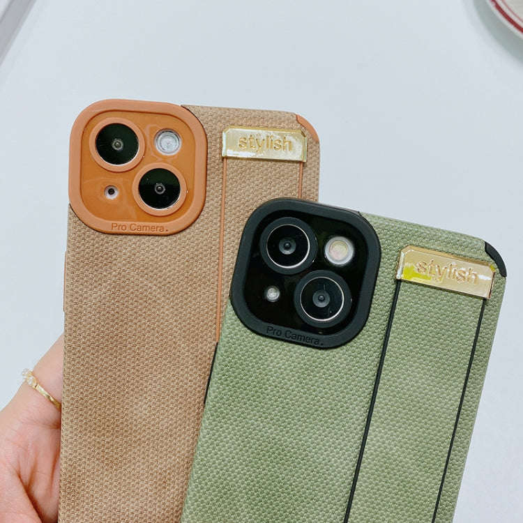 Wrist Strap TPU Leather Phone Case, For iPhone 11, For iPhone 14