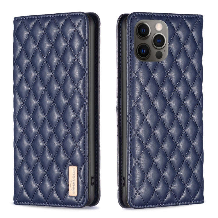 Diamond Lattice Magnetic Leather Flip Phone Case, For iPhone 12 / 12 Pro, For iPhone 11 Pro Max, ...