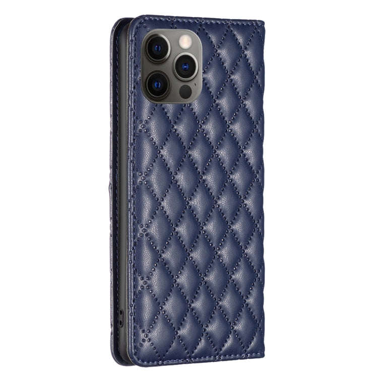 Diamond Lattice Magnetic Leather Flip Phone Case, For iPhone 12 / 12 Pro, For iPhone 11 Pro Max, ...