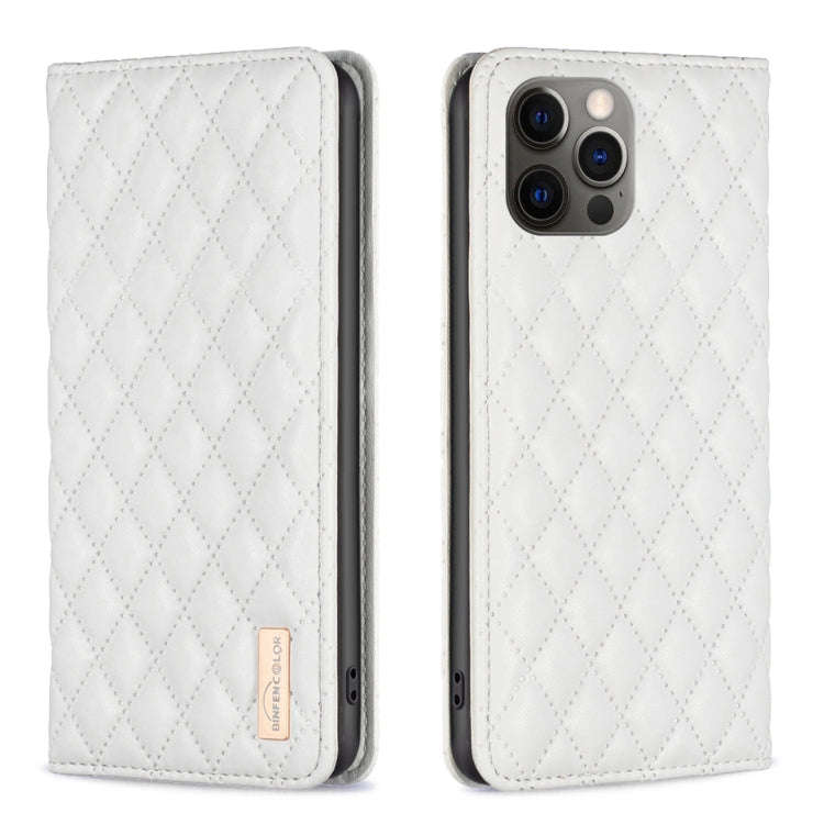 Diamond Lattice Magnetic Leather Flip Phone Case, For iPhone 12 / 12 Pro, For iPhone 11 Pro Max, ...