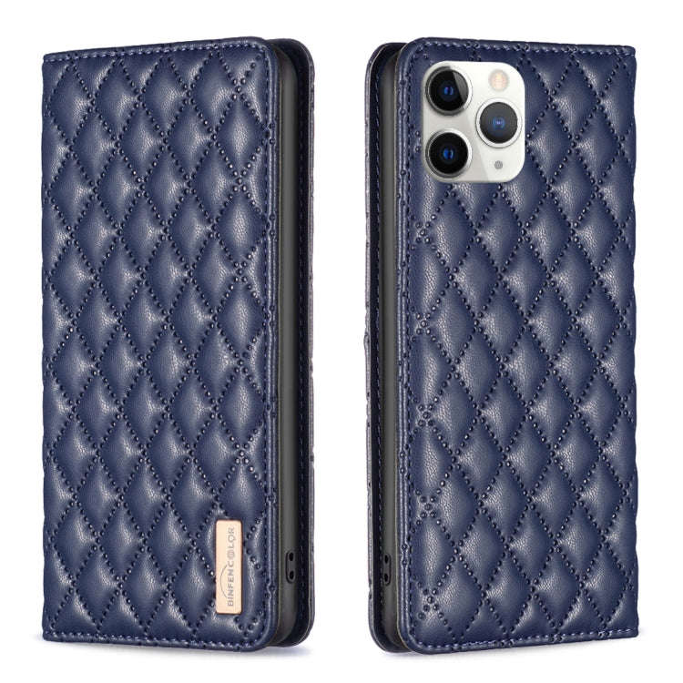 Diamond Lattice Magnetic Leather Flip Phone Case, For iPhone 12 / 12 Pro, For iPhone 11 Pro Max, ...