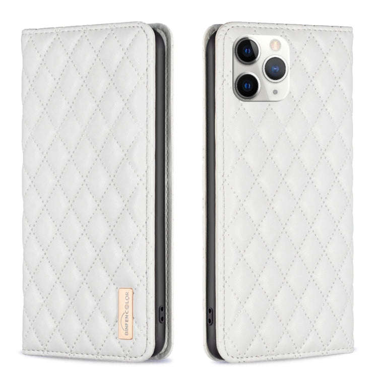 Diamond Lattice Magnetic Leather Flip Phone Case, For iPhone 12 / 12 Pro, For iPhone 11 Pro Max, ...