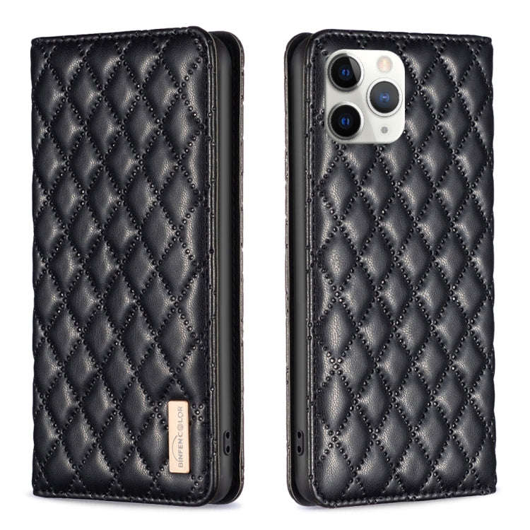 Diamond Lattice Magnetic Leather Flip Phone Case, For iPhone 12 / 12 Pro, For iPhone 11 Pro Max, ...