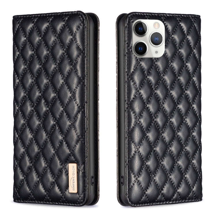 Diamond Lattice Magnetic Leather Flip Phone Case, For iPhone 12 / 12 Pro, For iPhone 11 Pro Max, ...