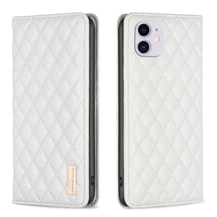 Diamond Lattice Magnetic Leather Flip Phone Case, For iPhone 12 / 12 Pro, For iPhone 11 Pro Max, ...