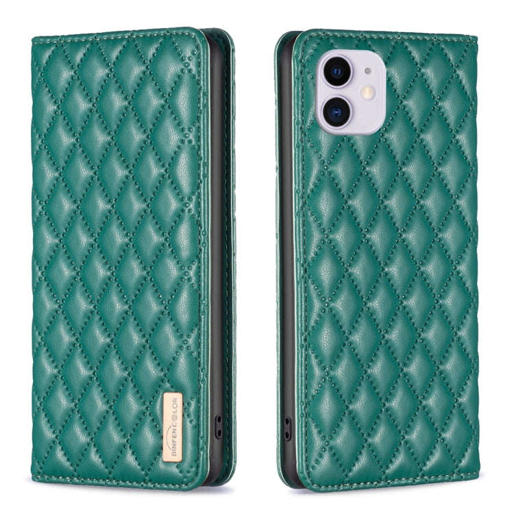 Diamond Lattice Magnetic Leather Flip Phone Case, For iPhone 12 / 12 Pro, For iPhone 11 Pro Max, ...