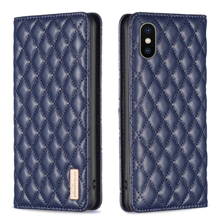 Diamond Lattice Magnetic Leather Flip Phone Case, For iPhone 12 / 12 Pro, For iPhone 11 Pro Max, ...