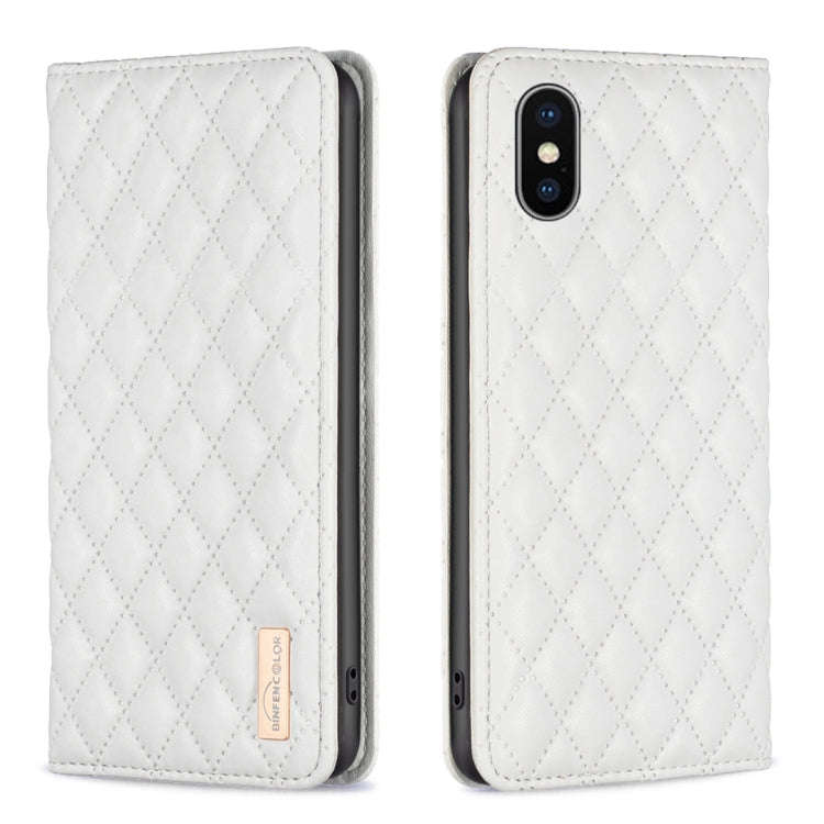 Diamond Lattice Magnetic Leather Flip Phone Case, For iPhone 12 / 12 Pro, For iPhone 11 Pro Max, ...