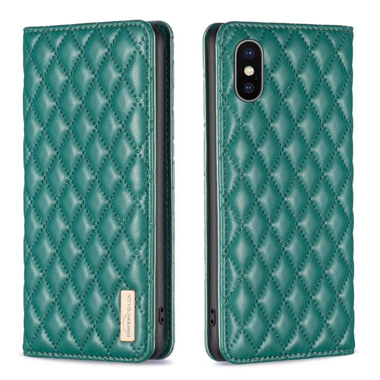 Diamond Lattice Magnetic Leather Flip Phone Case, For iPhone 12 / 12 Pro, For iPhone 11 Pro Max, ...