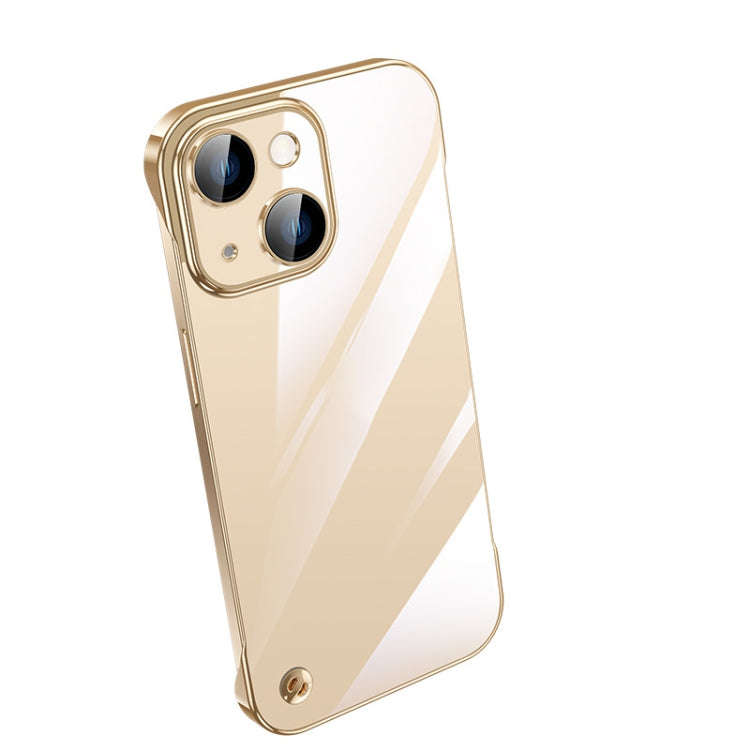 Electroplating Frameless Clear PC Phone Case, For iPhone 14, For iPhone 14 Plus, For iPhone 14 Pr...