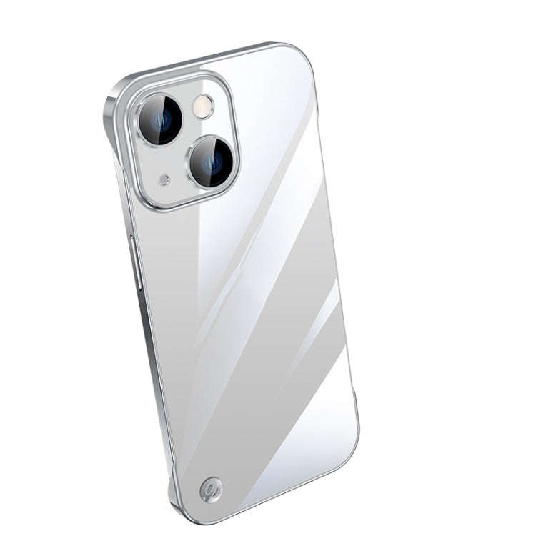 Electroplating Frameless Clear PC Phone Case, For iPhone 14, For iPhone 14 Plus, For iPhone 14 Pr...