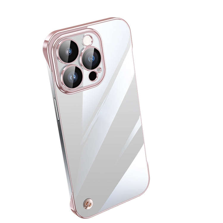Electroplating Frameless Clear PC Phone Case, For iPhone 14, For iPhone 14 Plus, For iPhone 14 Pr...