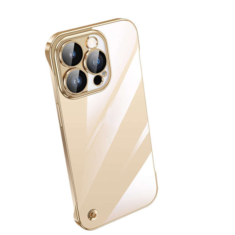 Electroplating Frameless Clear PC Phone Case, For iPhone 14, For iPhone 14 Plus, For iPhone 14 Pr...