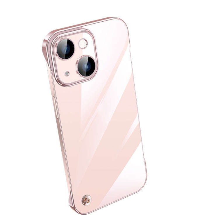 Electroplating Frameless Clear PC Phone Case, For iPhone 14, For iPhone 14 Plus, For iPhone 14 Pr...