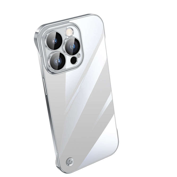 Electroplating Frameless Clear PC Phone Case, For iPhone 14, For iPhone 14 Plus, For iPhone 14 Pr...