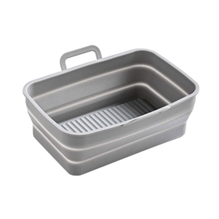 Rectangular Double Pull Basket Foldable Silicone Air Fryer Baking Pan