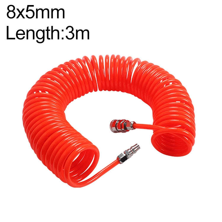 LAIZE Compressor Air Flexible PU Spring Tube with Connector, 8x5mm, 3m, with Connector, 8x5mm, 6m...