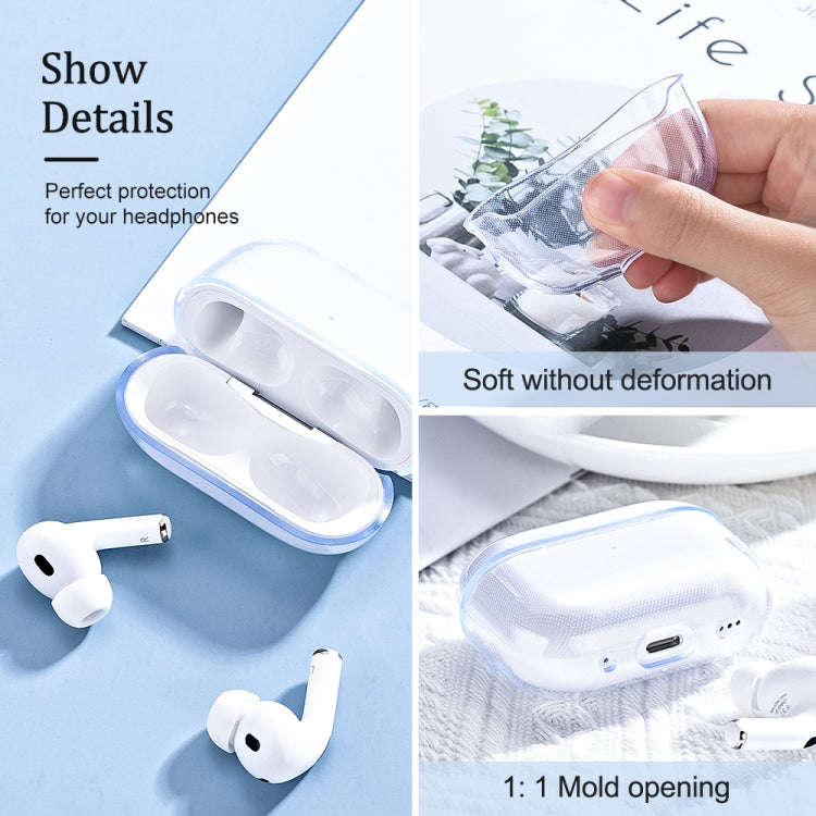 For AirPods Pro 2 Earphone Transparent TPU Protective Case, For AirPods Pro 2