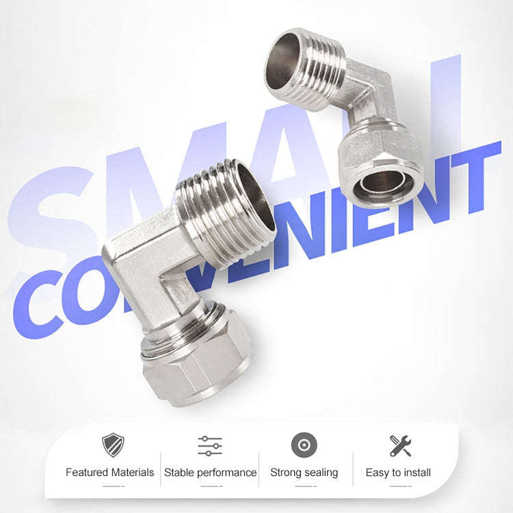 FL6-01 LAIZE Nickel Plated Copper Trachea Quick Fitting Twist Elbow Lock Female Connector, FL6-01...