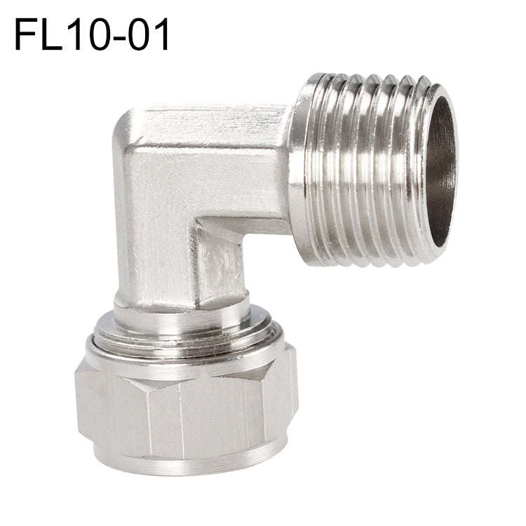 FL6-01 LAIZE Nickel Plated Copper Trachea Quick Fitting Twist Elbow Lock Female Connector, FL6-01...
