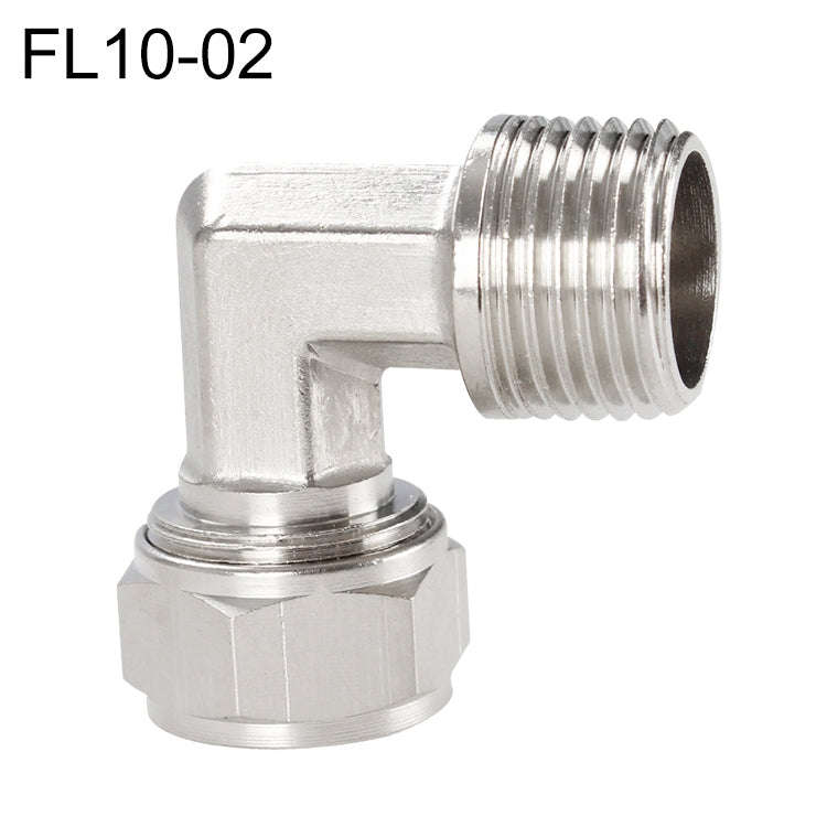 FL6-01 LAIZE Nickel Plated Copper Trachea Quick Fitting Twist Elbow Lock Female Connector, FL6-01...