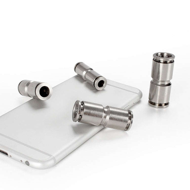LAIZE Nickel Plated Copper Straight Pneumatic Quick Fitting Connector, PU-4, PU-6, PU-8, PU-10, P...