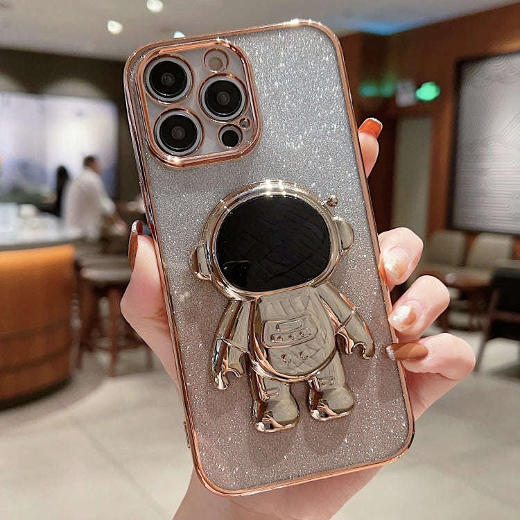 Astronaut Holder Gradient Glitter Powder Phone Case, For iPhone 13 Pro Max, For iPhone 12, For iP...