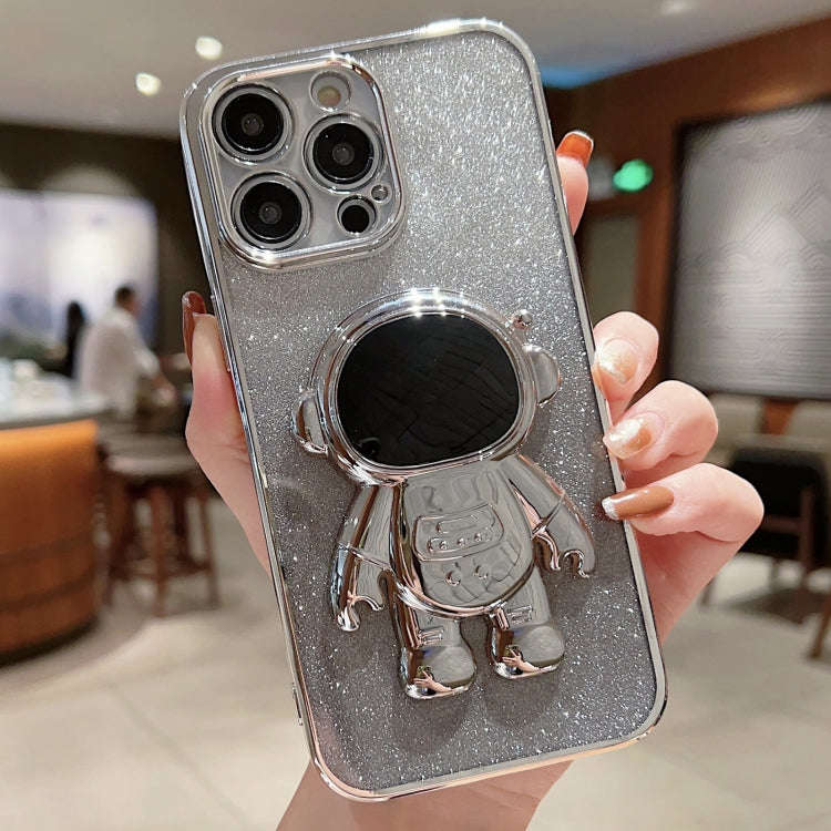 Astronaut Holder Gradient Glitter Powder Phone Case, For iPhone 13 Pro Max, For iPhone 12, For iP...