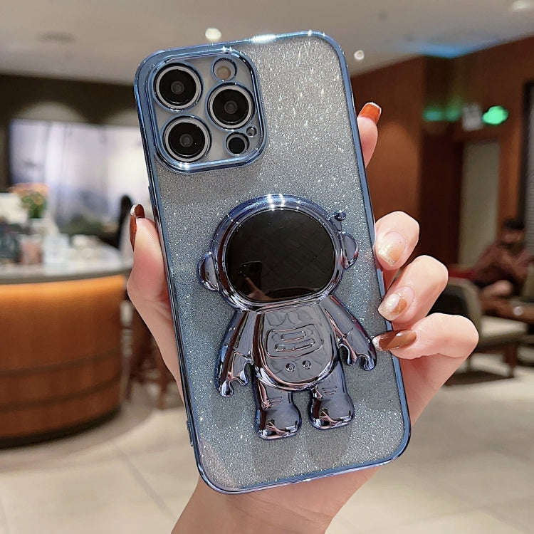 Astronaut Holder Gradient Glitter Powder Phone Case, For iPhone 13 Pro Max, For iPhone 12, For iP...