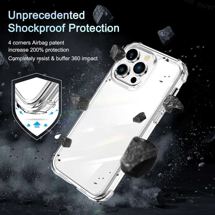 360 Full Body Clear Four Corner Airbags Phone Case, For iPhone 14 Pro