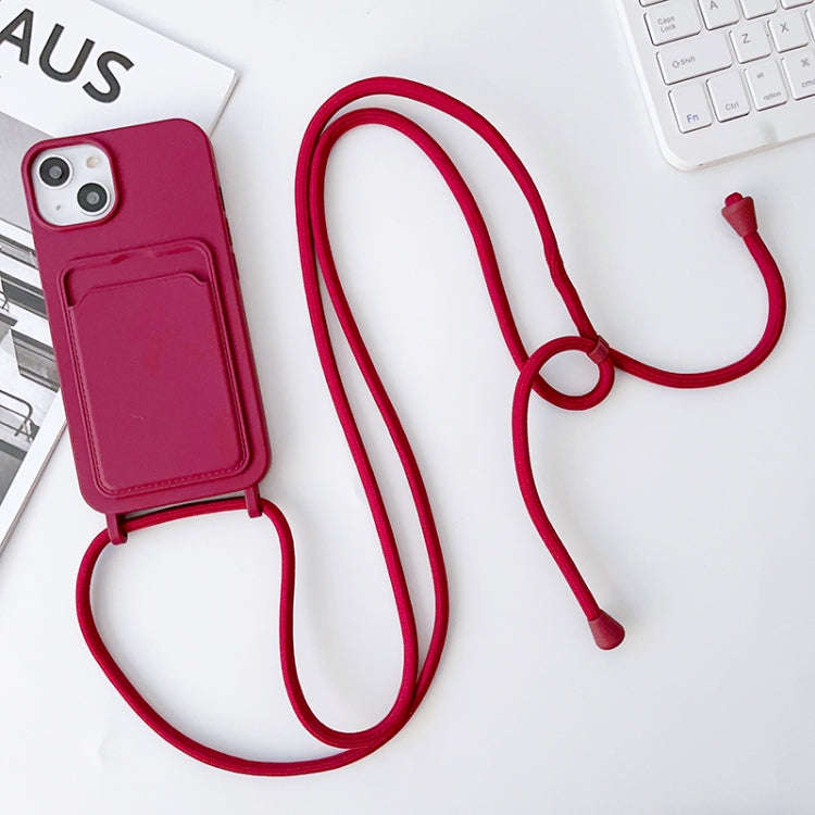 Crossbody Lanyard Elastic Silicone Card Holder Phone Case, For iPhone 13 Pro Max, For iPhone 12, ...