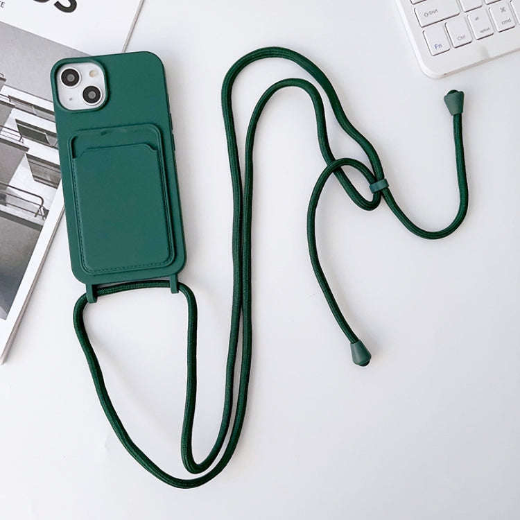 Crossbody Lanyard Elastic Silicone Card Holder Phone Case, For iPhone 12 Pro Max, For iPhone 11, ...