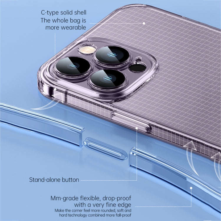 SULADA Crystal Steel Series TPU Transparent Phone Case, For iPhone 14, For iPhone 14 Plus, For iP...