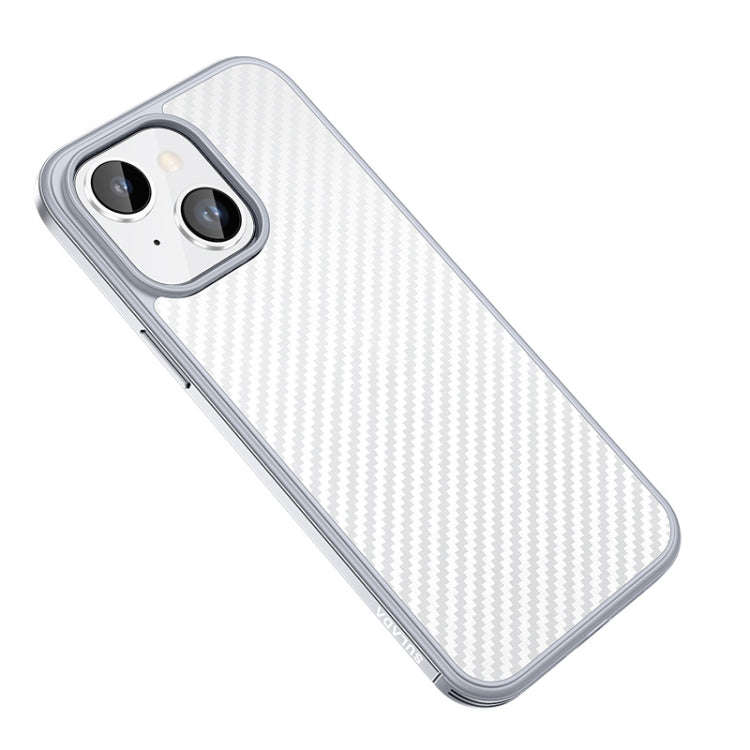 SULADA Carbon Fiber Textured Shockproof Metal + TPU Frame Case, For iPhone 14, For iPhone 14 Plus...
