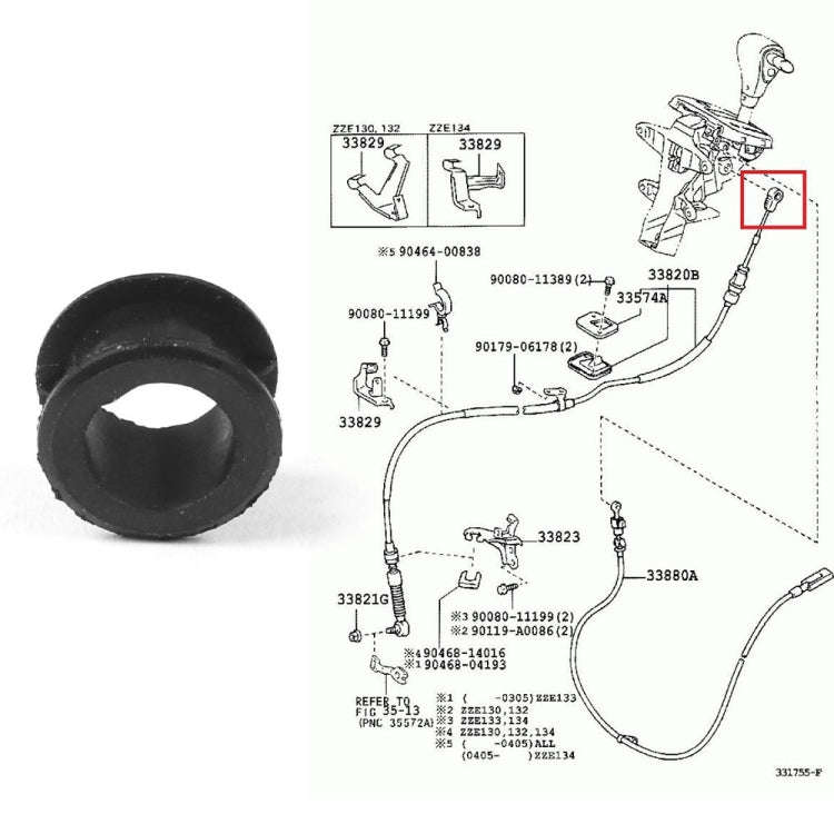 For Toyota Corolla 2003-2008 Car Automatic Transmission Gear Shifting Cable End Connector Bushing...
