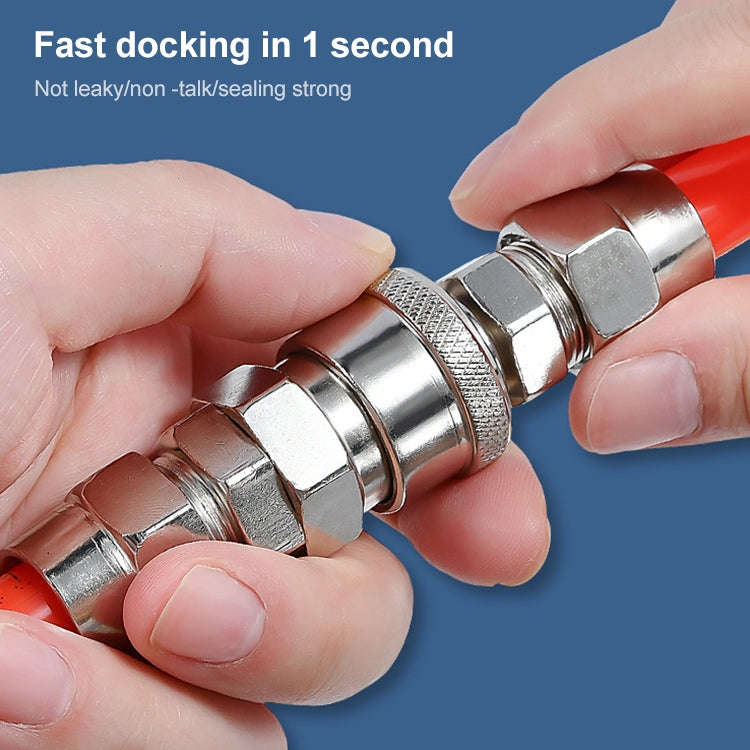 10pcs C-type Self-lock Air Tube Pneumatic Quick Fitting Connector, PF-20, PF-30, PF-40, PH-20, PH...