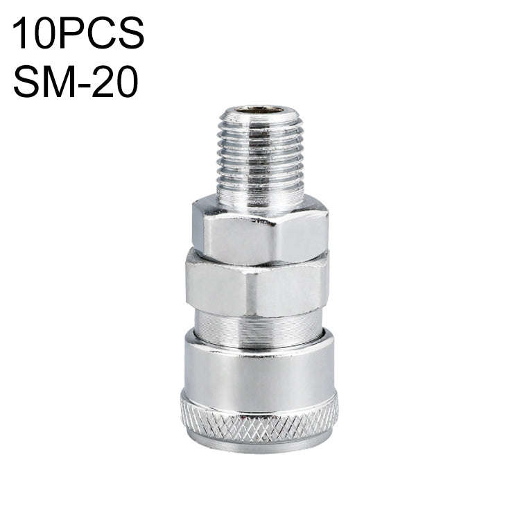 10pcs C-type Self-lock Air Tube Pneumatic Quick Fitting Connector, PF-20, PF-30, PF-40, PH-20, PH...