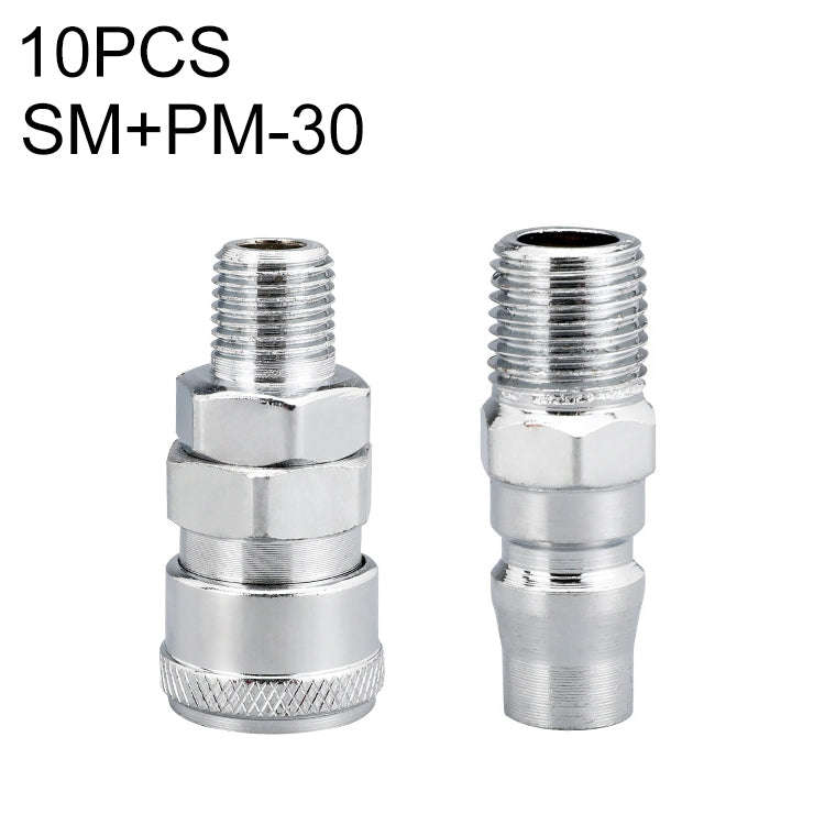 10pcs C-type Self-lock Air Tube Pneumatic Quick Fitting Connector, PF-20, PF-30, PF-40, PH-20, PH...