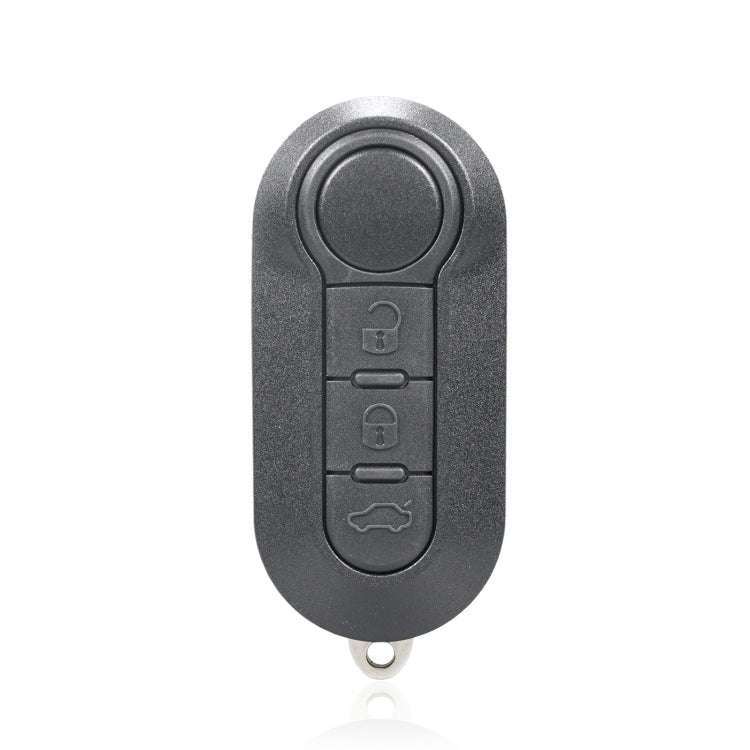 For Fiat 3 Button Folding Car Key Case Remote Control Shell SIP22, Black Switch Button, White Swi...