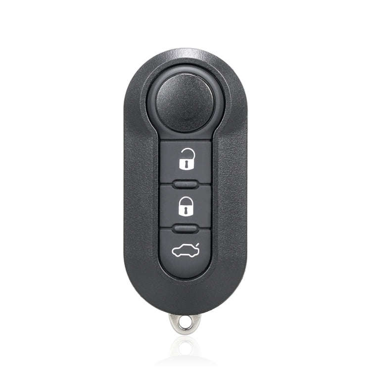 For Fiat 3 Button Folding Car Key Case Remote Control Shell SIP22, Black Switch Button, White Swi...