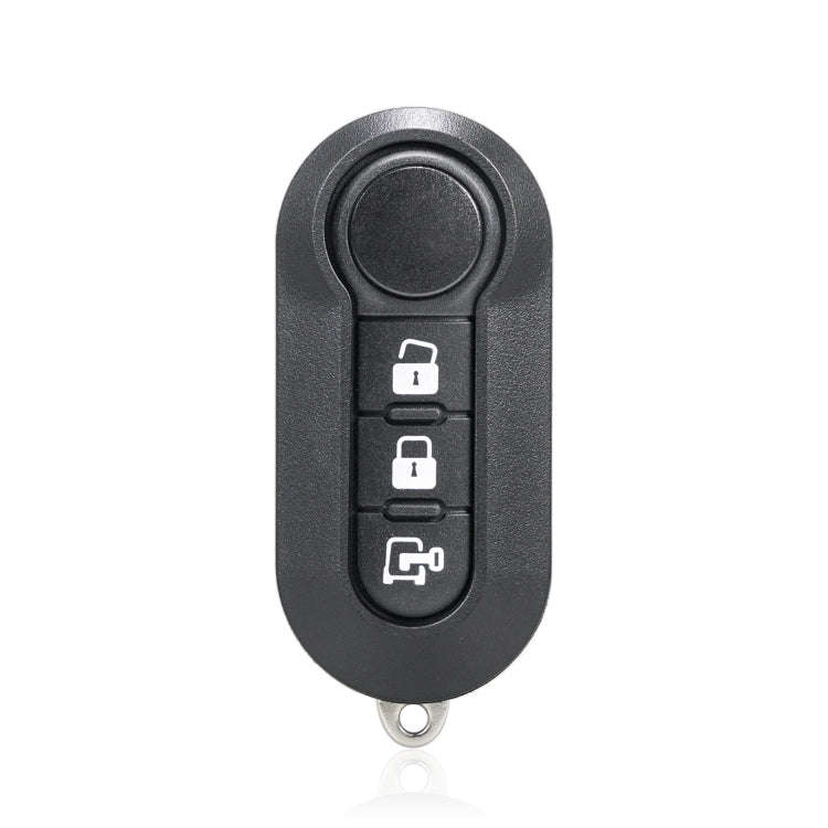 For Fiat 3 Button Folding Car Key Case Remote Control Shell SIP22, Black Switch Button, White Swi...