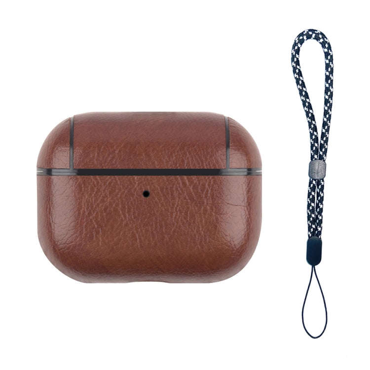Wireless Earphone Leather Shockproof Protective Case with Lanyard, For AirPods Pro 2