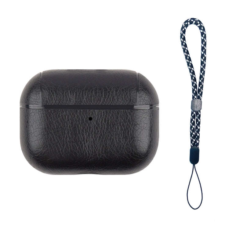 Wireless Earphone Leather Shockproof Protective Case with Lanyard, For AirPods Pro 2