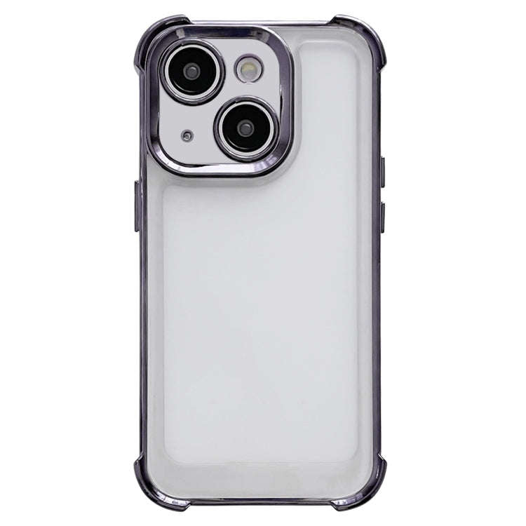 Electroplating Four-corner Shockproof Space Phone Case, For iPhone 15 Pro Max, For iPhone 15 Pro,...