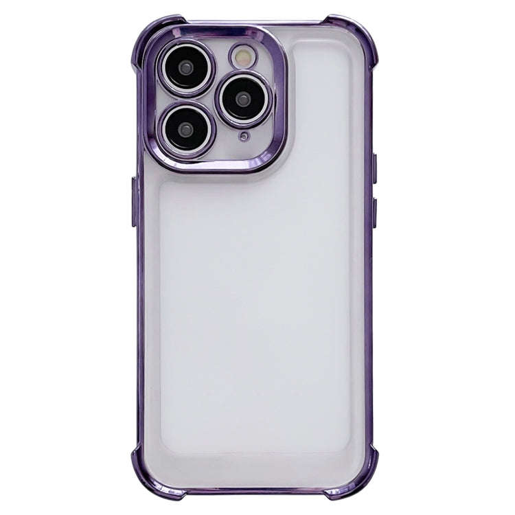 Electroplating Four-corner Shockproof Space Phone Case, For iPhone 15 Pro Max, For iPhone 15 Pro,...